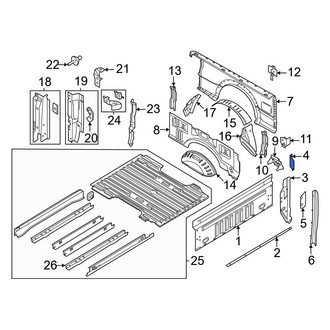 Ford OE - Right Upper Truck Bed Panel Reinforcement Bracket