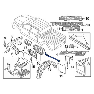 Ford OE - Rear Left Stone Deflector