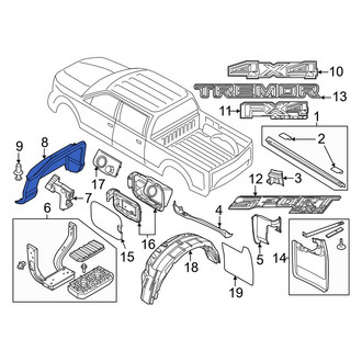 Ford OE - Rear Right Truck Bed Side Step Cover