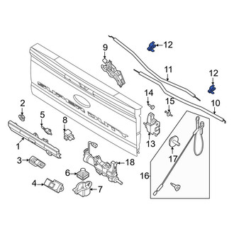 Ford OE - Tailgate Latch Rod Clip