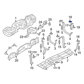Ford OE - Front Left Fuel Tank Strap Nut