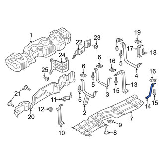 Ford OE - Rear Left Fuel Tank Skid Plate Bracket