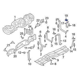 Ford OE - Front Left Fuel Tank Strap Nut