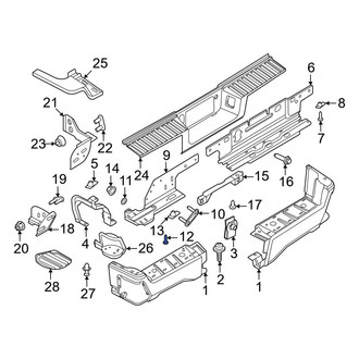 Ford OE - Bumper Face Bar Reinforcement Beam Bolt
