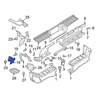 Ford OE - Rear Left Outer Bumper Face Bar Reinforcement Beam Bracket