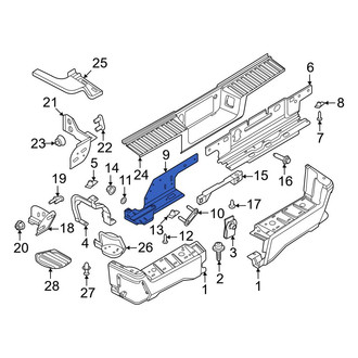 Ford OE - Rear Left Bumper Face Bar Reinforcement Beam