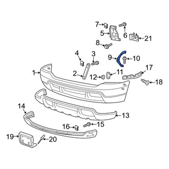 Ford OE - Left Bumper Face Bar Bracket