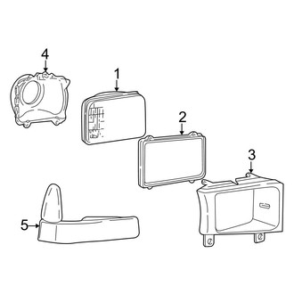 Ford OE - Front Lamps - Headlamp Components (Sealed Beam Type)