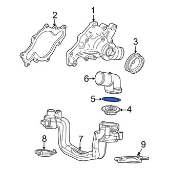 Ford OE - Left Cooling System Crossover Line Gasket