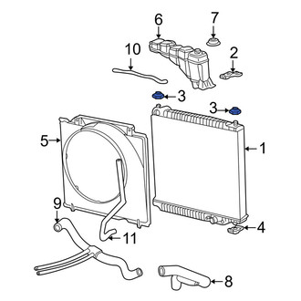 Ford OE - Upper Radiator Insulator