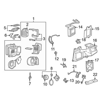 Ford OE - Air Conditioner & Heater - Evaporator & Heater Components (Cab & Chassis - Crew Cab)