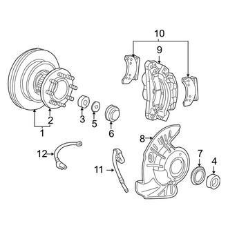 Ford OE - Front Suspension - Brake Components (Twin I Beam), (4 X 2)