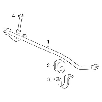 Ford OE - Front Suspension - Stabilizer Bar & Components (Twin I Beam), (4 X 2)