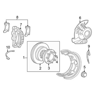 Ford OE - Front Suspension - Brake Components (Monobeam Axle), (Cab & Chassis - Crew Cab 4 X 2)