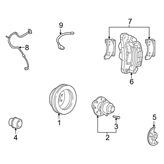 Ford OE - Front Suspension - Brake Components (Cab & Chassis - Crew Cab 4 X 4)
