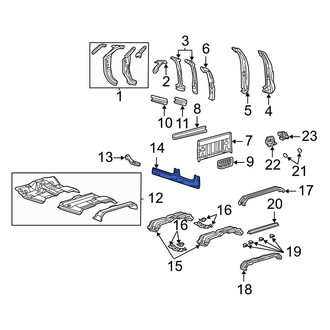 Ford OE - Right Inner Rocker Panel Reinforcement