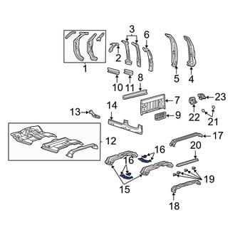 Ford OE - Left Floor Pan Reinforcement