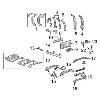Ford OE - Left Floor Pan Reinforcement