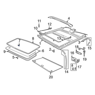 Ford OE - Sunroof Glass Screw