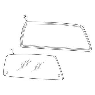 Ford OE - Back Glass - Glass (Stationary), (Cab & Chassis - Crew Cab)