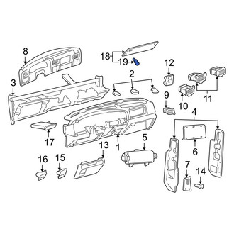 Ford OE - Instrument Panel Knee Bolster Clip