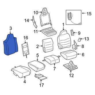 Ford OE - Front Left Seat Back Cushion