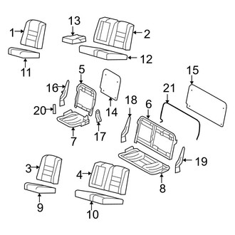 Ford OE - Seats & Tracks - Rear Bench Seat (60/40 Split Bench)