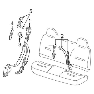 Ford OE - Restraint Systems - Front Seat Belts (Bench Seat), (Cab & Chassis - Crew Cab / Cab & Chassis - Conventional)