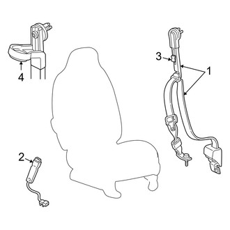 Ford OE - Restraint Systems - Front Seat Belts (Captains Chair), (Cab & Chassis - Crew Cab / Cab & Chassis - Conventional)