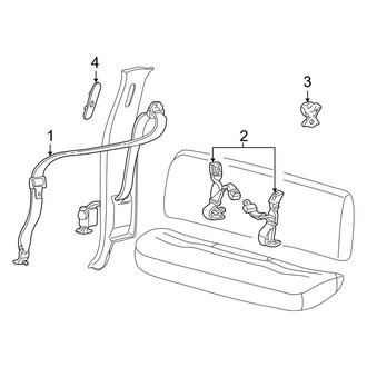 Ford OE - Restraint Systems - Rear Seat Belts