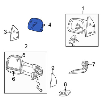 Ford OE - Front Right Door Mirror Glass