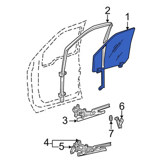 Ford OE - Rear Left Door Glass