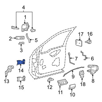 Ford OE - Front Upper Door Hinge