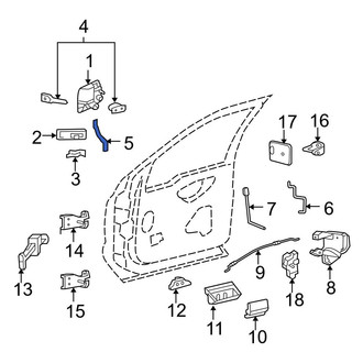 Ford OE - Front Right Door Lock Operating Rod