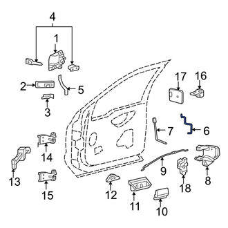 Ford OE - Front Right Door Lock Operating Rod