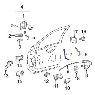 Ford OE - Front Left Door Lock Operating Rod