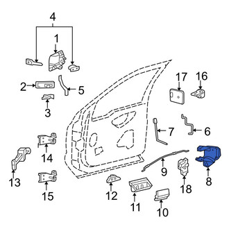 Ford OE - Front Right Door Latch Assembly