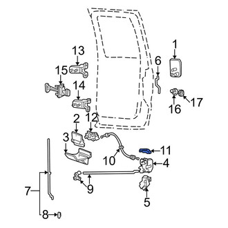 Ford OE - Left Door Latch Cable Seal
