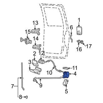 Ford OE - Center Left Door Latch Assembly