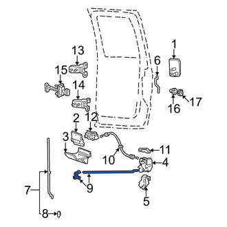 Ford OE - Rear Right Door Lock Rod Bracket