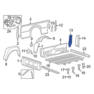 Ford OE - Rear Left Truck Bed Panel Reinforcement