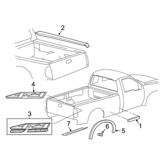 Ford OE - Pick Up Box - Exterior Trim (Body Side), (Cab & Chassis - Crew Cab / Cab & Chassis - Conventional)