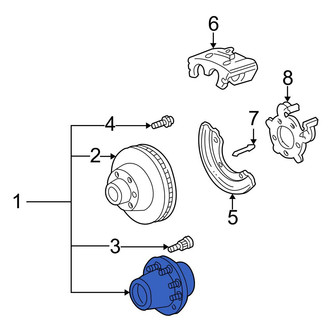 Ford OE - Rear Disc Brake Rotor and Hub Assembly