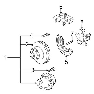 Ford OE - Rear Suspension - Brake Components (Cab & Chassis - Crew Cab)