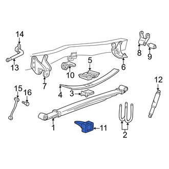 Ford OE - Left Leaf Spring Spacer