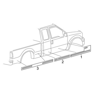 Ford OE - Stripe Tape (With SRW, Type 3), (Cab & Chassis - Crew Cab)
