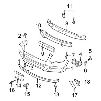Ford OE - Front Bumper - Bumper & Components (With 1-Piece Design)