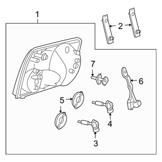 Ford OE - Front Lamps - Headlamp Components