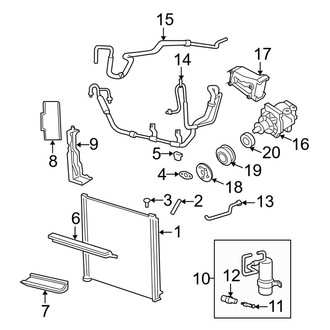 Ford OE - Air Conditioner & Heater - Condenser, Compressor & Lines