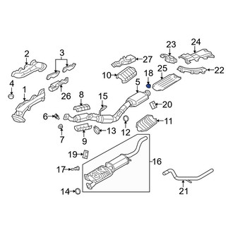 Ford OE - Exhaust Pipe Nut